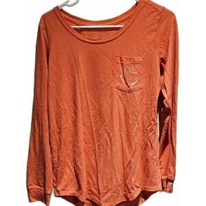 State of Mind Orange Relaxed Long Sleeve Tee